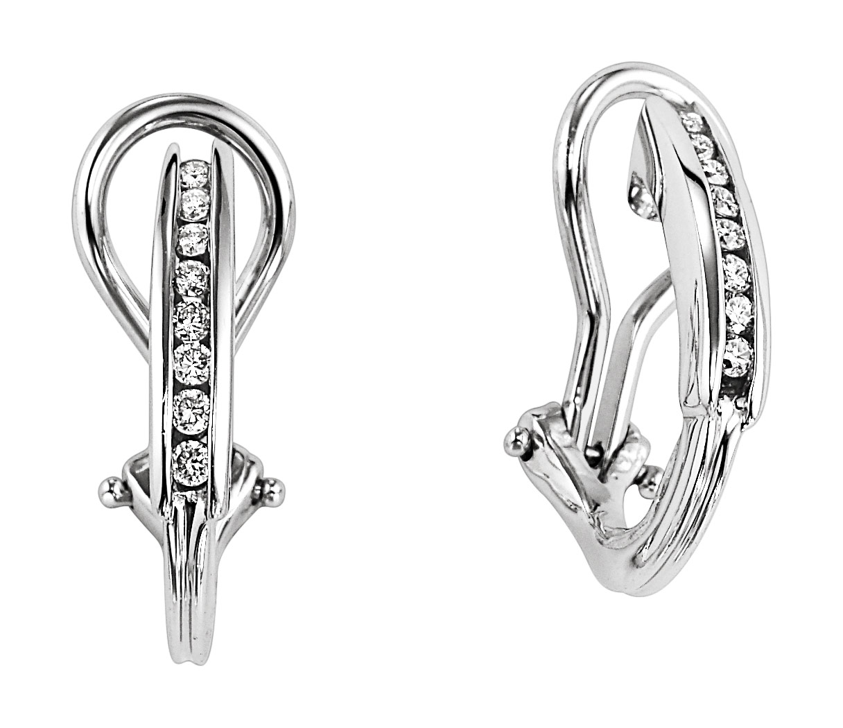 Leverback Diamond Hoop Earrings – SBT Imports